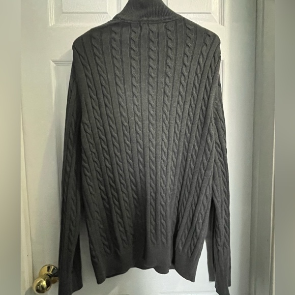 NWOT Denver Hayes Mens Cable Knit 🧶 Sweater w/ Zipper at Neck!! - Picture 5 of 8